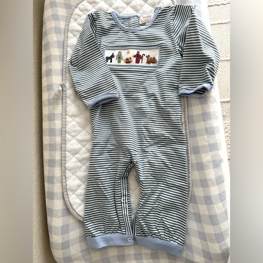 Boys Nativity One piece romper.
